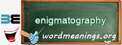 WordMeaning blackboard for enigmatography